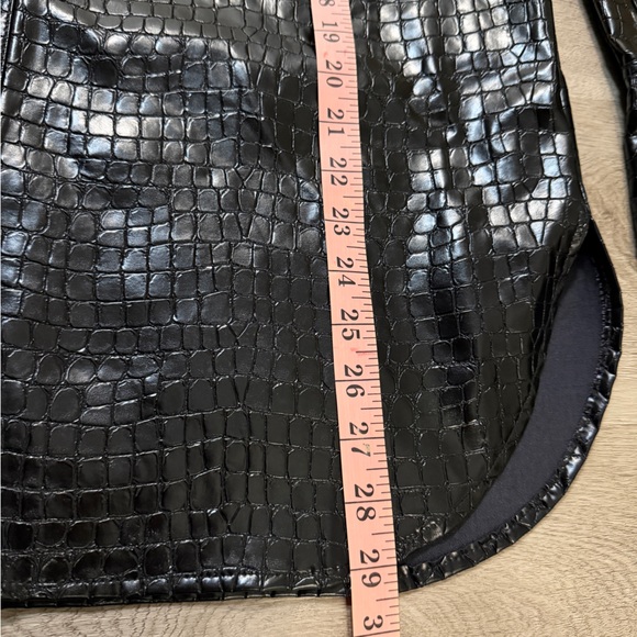 Zara Black Crocodile Pattern Shirt Jacket - Picture 8 of 8